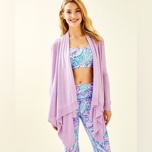 Lilly Pulitzer Danique Coolmax Cardigan Lilac Freesia M